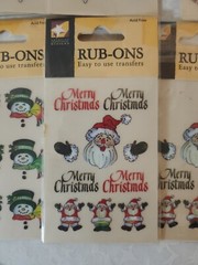 AMERICAN TRADITIONAL DESIGNS Lot of 9 Winter & Christmas Scrapbooking Rub-Ons