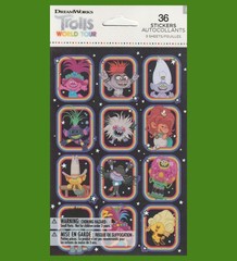 Kid Squad Trolls World Tour Stickers – 3 Sheets 36 Stickers (American Greetings)