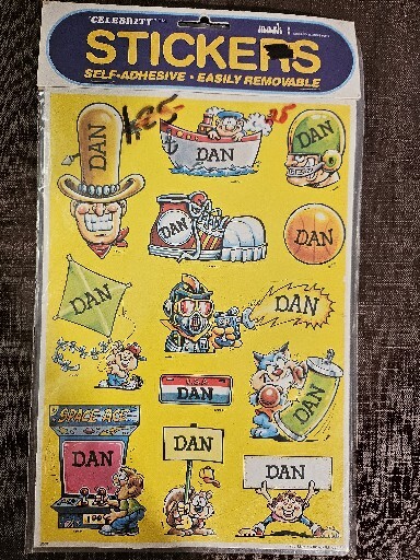 Vtg 1983 DAN Celebrity Stickers Sealed Mark I Name Stickers S530