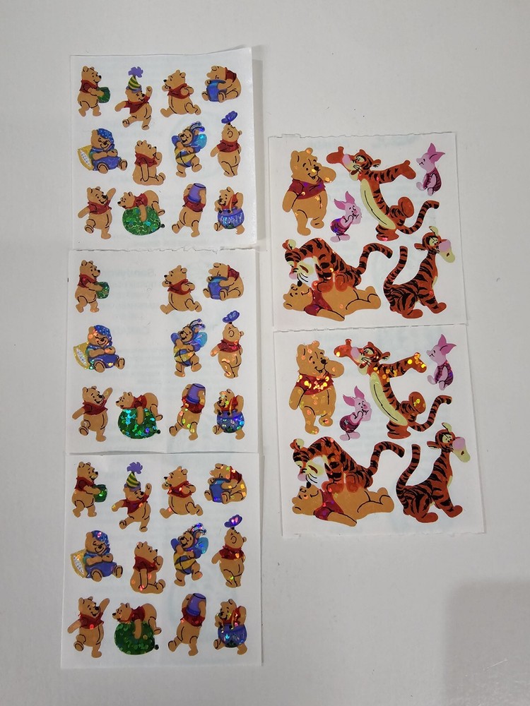 Vintage Sandylion Glitter Stickers Winnie The Pooh The Pooh Tigger Eeyore Piglet