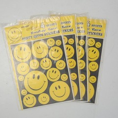 Vtg Smiley Happy Face Stickers NOS Unique Industries USA 4 Packages 90s