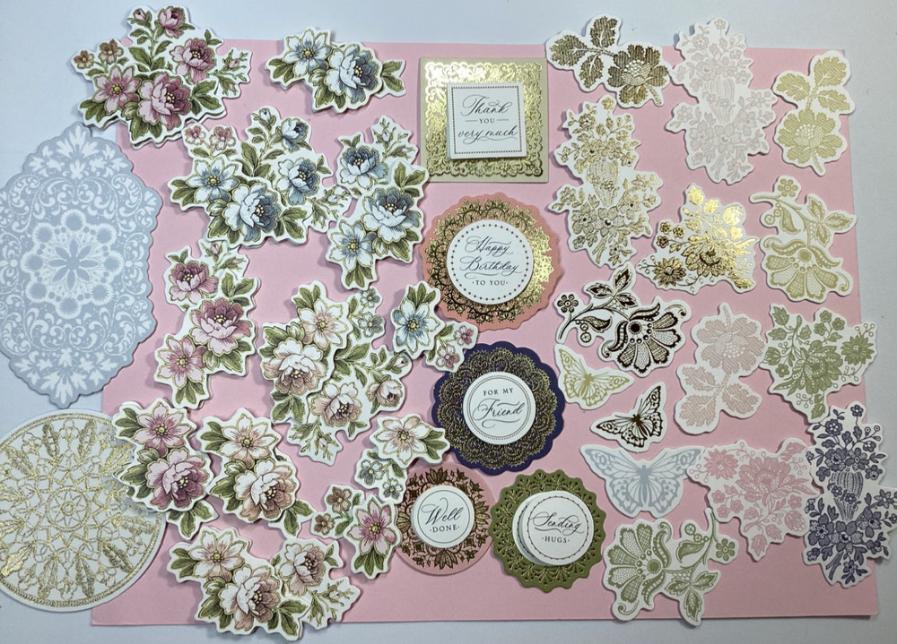 Anna Griffin Flowers and Sentiments 34 Pieces READ