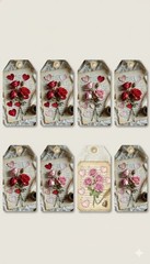 Floral Music Tags Junk Journal Scrapbook Choose A Set