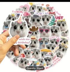 50 Cute Hamster Meme Stickers – Gerbil Guinea Pig