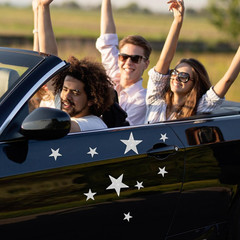 12 Pieces Rhinestone Car Stickers Glitter Star Stickers, Self-Adhesive Crystal C