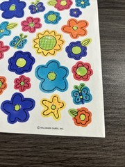 Vintage Hallmark Flower Butterfly Sticker Sheets Retro 90s Scrapbook Craft Color