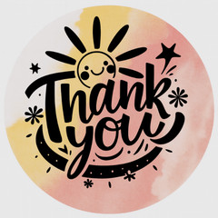 Thank You Stickers Pack of 50 – Round Labels for Orders, Gifts & Pack 2″