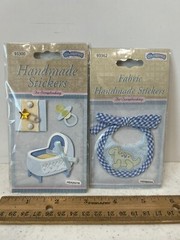 Scrapbooking Crafts Handmade Fabric Stickers, Colorifics, New 2 Packages, 4 pcs