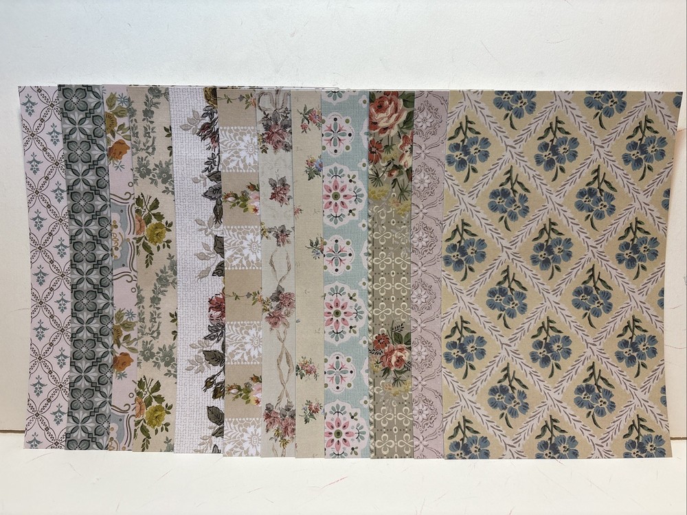 Tim Holtz Idea-ology 24 Vintage Cardstock Sheets Paper 8×5 Inches Wallpaper New!