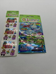 Sandylion Prismatic Transportation Stickers Cars, Planes, Boats & Toys