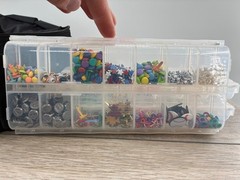 Craft Mates Embellishments Beads 6 Lockables Organizers Junk Journal Craft Lot