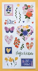 Love, Heart, Butterflies Sticker Sheet