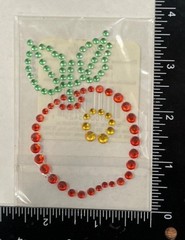 Rhinestone Apple Sticker By Michaels jewel gem embellishment bling