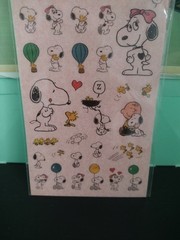 Peanuts Snoopy Masking Stickers Cute Kawaii Set Of 2 (Blue And Red) 2021 New