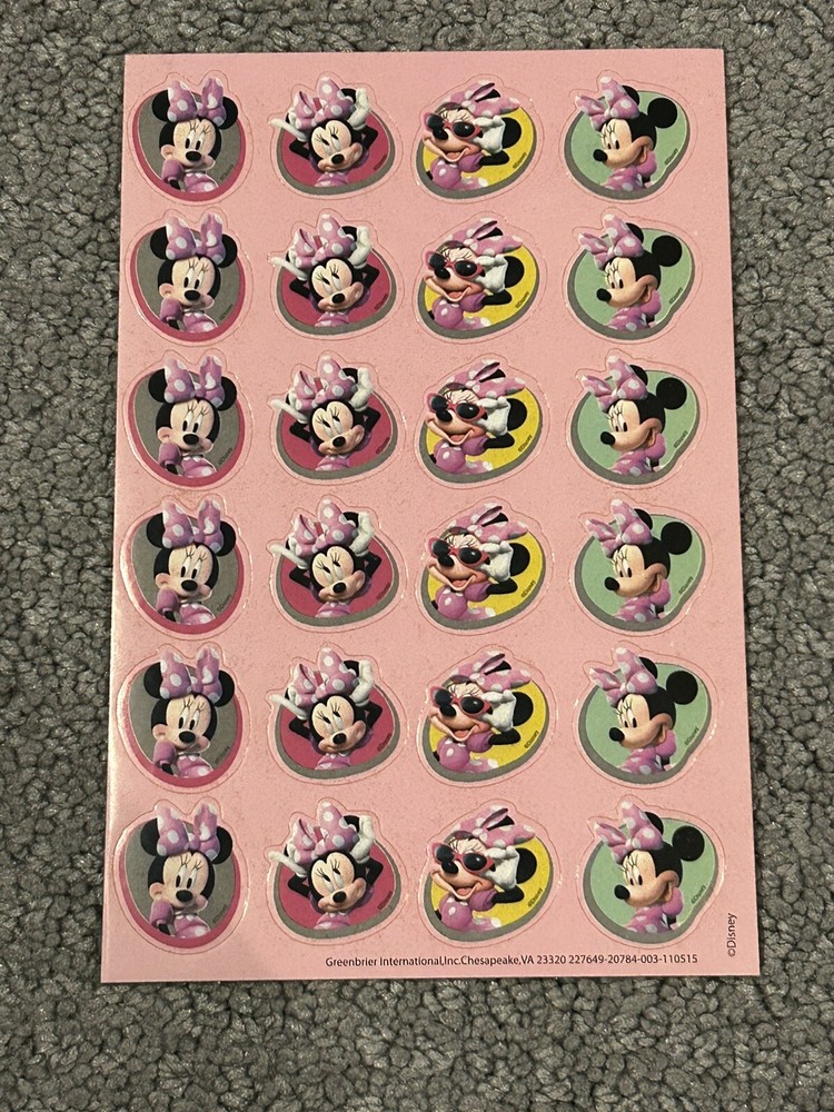 Rare Vintage Mickey Mouse Disney Sticker Sheet