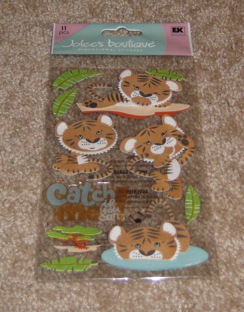 EK Success Jolee’s Boutique Dimensional Sticker ~ Tiger Catch