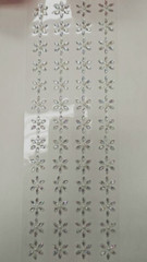 CraftbuddyUS 52 x18mm Crystal Stick on FLOWERS Self Adhes AB CLEAR Diamante Gems