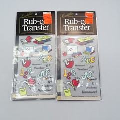Lot School Days Rub On Transfers Teacher Classroom Computer Cadillac Company Vtg
