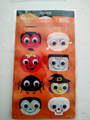 Lot of HALLOWEEN FALL Stickers Scrapbook New & Open Packages GOOGLE EYES SKULL