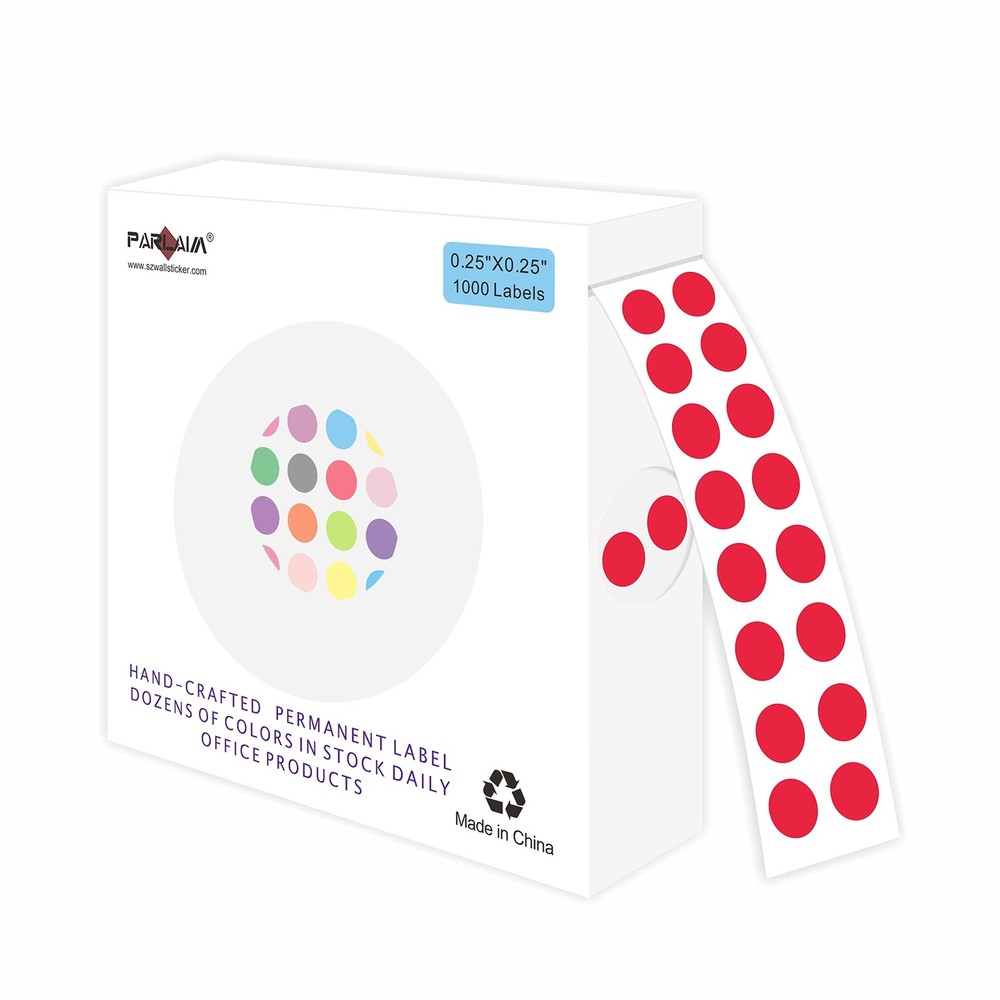 0.25 Inch Color-Dot Stickers,1000 Stickers Roll Colorful Coding Label Sticker…