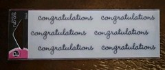 Pebbles Inc. Duplicate Rub-Ons ~ Black ~ congratulations ~ Scrapbooking Crafts