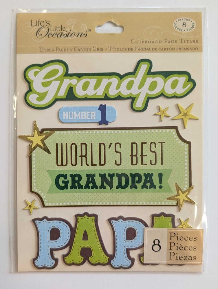 Grandpa Papa Scrapbooking Stickers by Life’s Little Occasions RARE