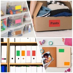 1000Pcs Colored Coding Labels Stickers, 5×3 Inch Rectangle Inventory Stickers…