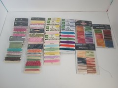 Lot of 16 Making Memories Scrapbook Paper Crafting Colorful Stitches And Trims