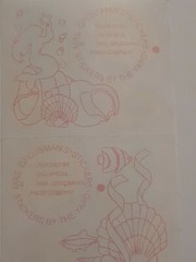 Vintage Mrs Grossman’s Stickers SEASHELLS 4 small mods = 8 pearlescent 2 laser
