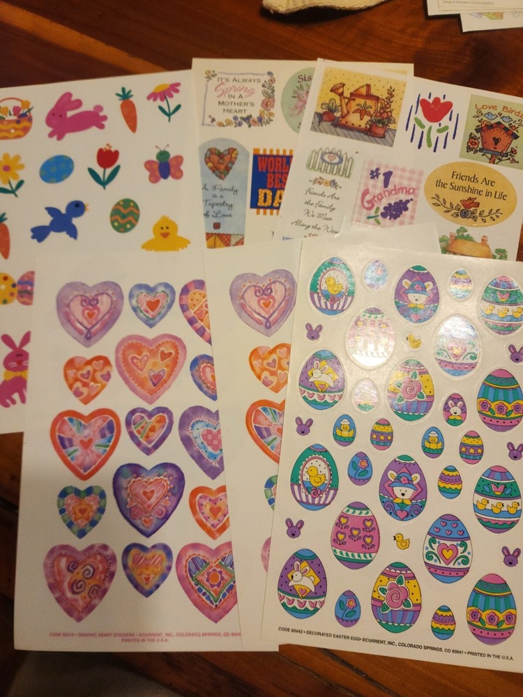 Vintage Current Sticker Sheets You Choose 90s