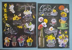 Crafter’s Square Floral Embellishment Stickers – Lot Of 2