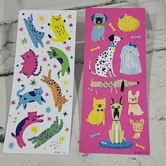 American Greetings Stickers Cartoon Animals Pets Cats Dogs Lot Of 4 Full Sheets