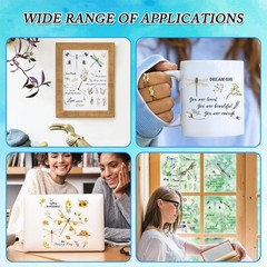 Wxiben Dragonfly Rub on Transfers for Crafts – 12 6 x 6 inches,