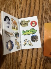 Scholastic Wild Animal & Dogs Stickers Bank Books Small Book- Vintage RARE