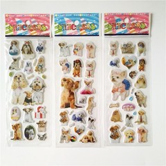 6 Sheets 3d Pet Dog and Marie Cat Stickers for Car Styling Scrapbook Animal Fish