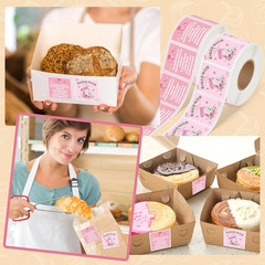 Cottage Food Law Labels – 1000 Count Pink Stickers for Homemade Bakery Goods
