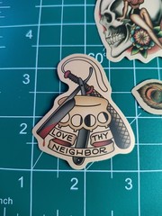 3 Retro Sailor Tattoo 2″ Stickers Navigation Ship Women Anchor Motorcycle Biker