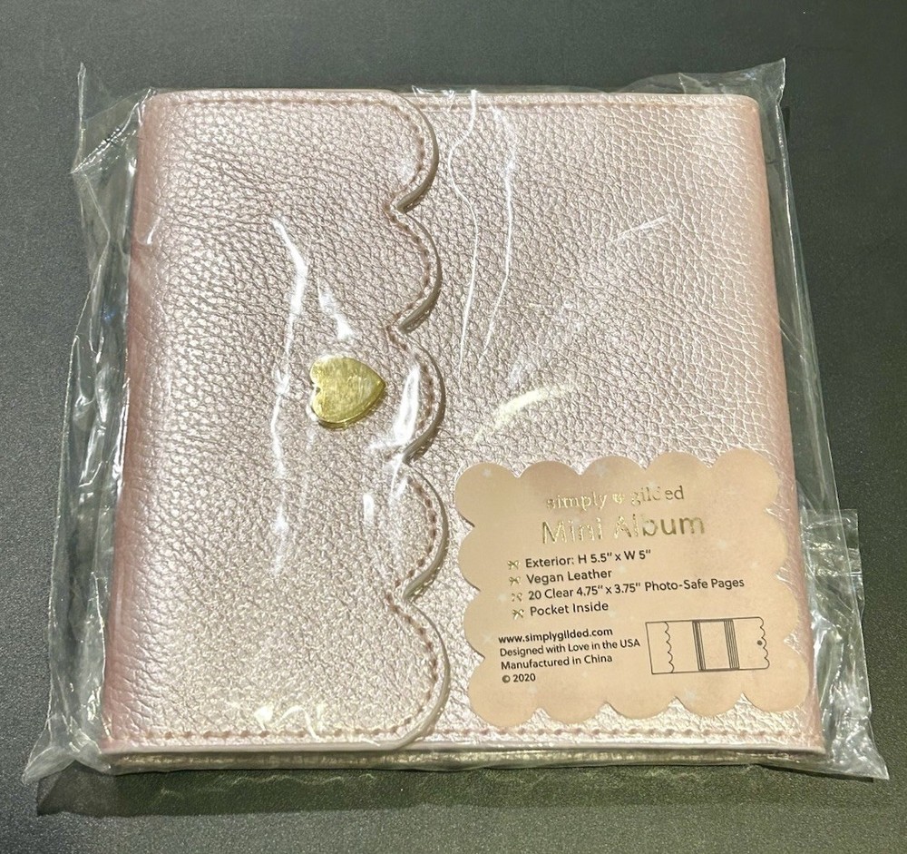 NEW Simply Gilded Mini Pink Textured Sticker Album NIP