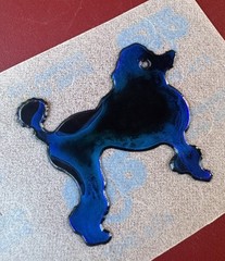 80s Mystik Oilies Oilie VTG Dog Poodle Touch Sticker. Rare Color & Design!