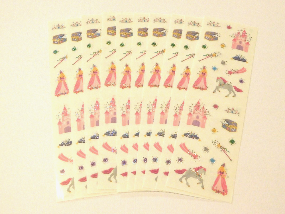 Mrs. Grossman’s Stickers Lot of 10 Strips ~Princess Petite Reflections~ 2011
