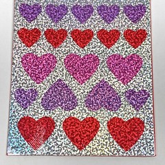 NEW Stickety Doo Da HOLOGRAM HEARTS American Greetings Stickers 2 Sheets
