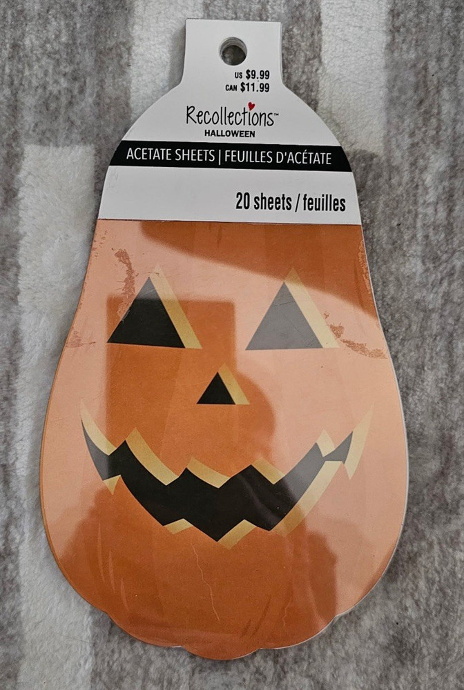 Bundle of 5 Recollections Creepy Pumpkin Acetate 20 Sheet Paper Pads