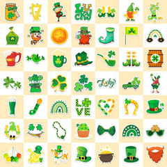 100 PCS St Patrick’S Day Stickers of Non Repeating Clover, Irish Holiday Stic…