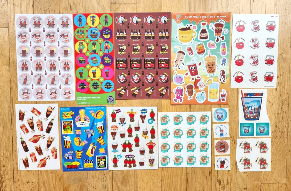COLA 166 SNIFF Stickers COKE Soda CHERRY COKE Purple Ladybug TREND Paper Magic!
