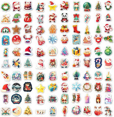 100PCS Christmas Stickers, Thickened Backing Christmas Stickers, Vinyl Xmas Part