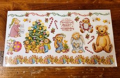 PSX Designs Collectible Vintage Sticker Sheet ~ Christmas Bears. VRHTF (2002)