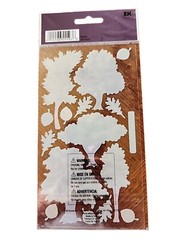 Crafts Stickers Sticko Vellum Green Trees Leaves Wispy Bushy Willow