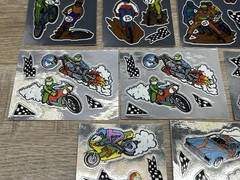 Vintage 1980’s Metallic Foil Vending Sticker Lot BMX Bikes Cars Motorcycle
