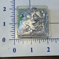 Vintage Silver Foil Embossed Angel Cherub Die Cut Stickers RARE