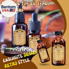 30PCS Beautifully Designed Bottle DIY Stickers, Vintage Labels for 2 Oz, 4 Oz Bo